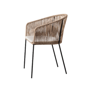 Sillas de Comedor de Ratán y Madera de Teca, Muebles de Jardín, Patio y Balcón, Sillas de Comedor de Metal, Sillas de Hierro Súper Cómodas en OFERTA - Product Image 1