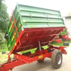 Hot sale Mini Tractor Mf290 Flat Trailer 3ton 5ton 10ton Automatic Trailer Air Brake Hydraulic Dump Farm Trailer