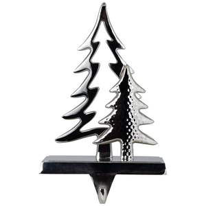 Iron <b>stocking</b> <b>holder</b> with built in weight for secure placement on mantelpieces during festive Christmas celebrations - Product Image 1