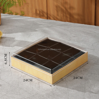 Boîte d'emballage personnalisée pour plateaux de fruits jetables avec séparateurs, couvercle transparent, conteneur à emporter pour la restauration, les pique-niques, les fêtes