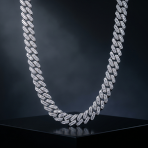 Collier chaîne cubaine Miami en argent 925 de luxe à motif géométrique avec moissanite, design minimaliste pour les occasions d'anniversaire - Product Image 5