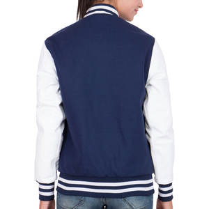 Chaquetas universitarias de mujer de talla grande personalizadas de calidad superior con bordado de chenilla transpirable diseño de retazos impresos - Product Image 2