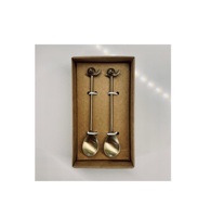 Cuillère à dîner en laiton faite à la main en forme d'étoile, style moderne, pour la cuisine à domicile, la table, les mariages, cuillère en laiton avec boîte, logo personnalisé