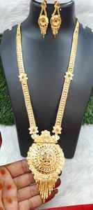 Elegante exquisita calidad esmalte Haram con pendientes collar largo con Collar chapado en oro con pendientes para boda para mujer - Product Image 3