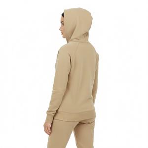 Nueva Sudadera con Capucha Color Caqui Ecrú, Corte Ajustado, Tela de Algodón, Sudadera de Lujo para Mujer, Conjunto Deportivo - Product Image 2