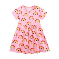Robe d'été décontractée pour bébés filles, 100 % coton, col rond, manches mi-longues, longueur genou, avec appliques, vente en gros