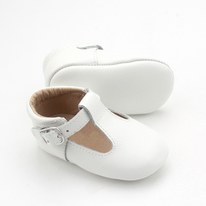 Chaussures de princesse habillées en T-bar en cuir véritable à semelle souple pour enfants de qualité personnalisée en usine pour bébé fille - Product Image 4