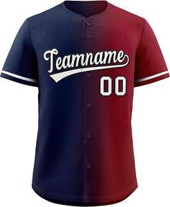 Ropa de béisbol bordado Logo número hombres rayas béisbol Jersey venta al por mayor en blanco Softball uniforme personalizado Digital impreso - Product Image 2