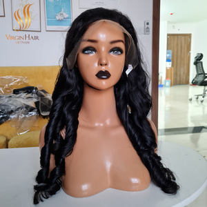 Navidad 2024 oferta todo el cabello rizos hinchables pelucas de cabello humano HD encaje vietnamita cutícula alineada cabello crudo mejor precio - Product Image 1