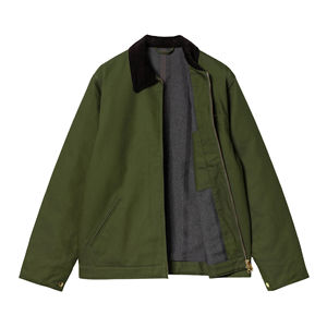 แจ็กเก็ตผ้าทอลายทแยงสำหรับผู้ชายเสื้อแจ็กเก็ตทำงานแนววินเทจทำจากผ้าใบผ้าฝ้ายหนัก400ก. ออกแบบโลโก้ได้ตามที่ต้องการ - Product Image 6