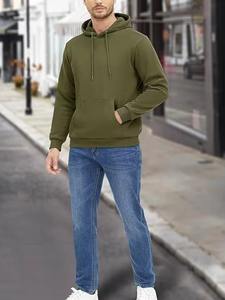 Estilo hip-hop Street Wear Pullover Diseño Sudaderas con capucha Mejor calidad Liso Logotipo personalizado Hombres Slim Fit Warm Hoodies Sudaderas con capucha de moda - Product Image 4