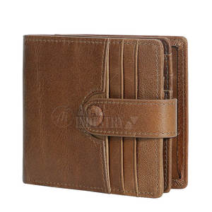 Hot Sales OEM Service Low MOQ Men Leather <b>Wallet</b> RFID Protection Short Length High Quality Lightweight Eco-Friendly - Product Image 2