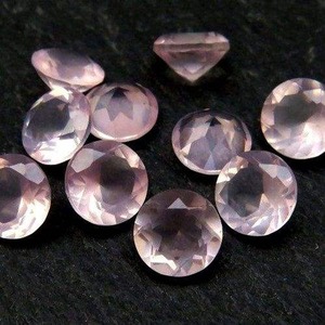 Piedras Sueltas de Cuarzo Rosa Natural de Alta Demanda, Corte Brillante Facetado de 5mm, Juego de Colores Vibrante, Pulido, para Joyería DIY, en Oferta - Product Image 4