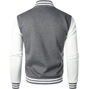 Nuevo diseño 2025, las mejores chaquetas universitarias Vintage blancas para hombres, chaqueta Versity de invierno de cuero con bordado liso personalizado - Product Image 3