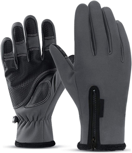 Gants de ski d'hiver chauds et coupe-vent avec logo personnalisé, mitaines confortables en cuir, technologie d'écran tactile, offre spéciale, étanches - Product Image 1