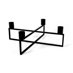 Matte <b>Black</b> Iron <b>Candlestick</b> Holder for Home Decor for Wedding Parties Spa Table Centerpiece Decorations - Product Image 1