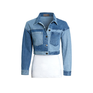 2025 Top Vente Multi Couleur Vintage Style Femmes Denim Veste Logo Personnalisé Col Montant Poches Avant Respirant Denim Veste - Product Image 4