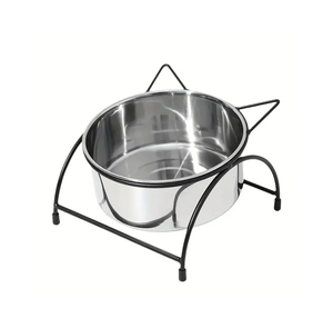 Dog Food <b>Bowl</b> with Metal <b>Stand</b> Stainless Steel Household Pets Feeding <b>Bowl</b> Looking Fantastic Products - Product Image 4