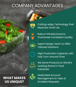 Impresión personalizada de excelente calidad, venta al por mayor, recipientes para servir y envasar alimentos, tapas PET de cuencos al mejor precio de mercado () - Product Image 6