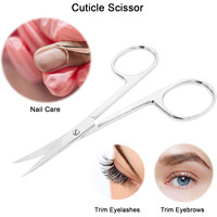 Ciseaux à cuticules incurvés en acier inoxydable de qualité supérieure pour gauchers, lame affûtée, durables, pour soins des ongles russes, vente chaude