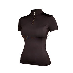 <b>Athletic</b> women top breathable fabric moisture wicking stylish lightweight stretch fit equestrian riding shirt women tops oem - Product Image 1