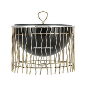 Calentador de comida de metal decorativo para boda, mesa redonda, cazuela hecha a mano, calentador de comida de metal de lujo de calidad superior - Product Image 3