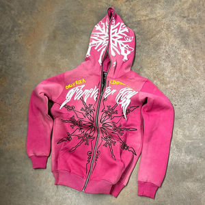 2025 Custom Hoodies Manufacturer 100% Cotton Heavy Weight Full Zip up Hoodie Puff Print Sweatshirts Full Face Zip Hoodie - Product Image 2