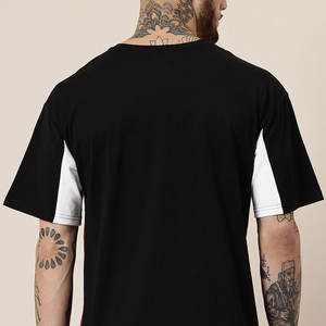 2025 último diseño Color liso Hip Hop serigrafía camiseta 230GSM tendencia en línea venta cuello redondo Camiseta para hombres - Product Image 5