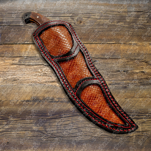 Hermosa hoja afilada fija de acero D2 con recubrimiento en polvo hecha a mano personalizada, cuchillo de caza para acampar, regalo para él, mango de palisandro - Product Image 2