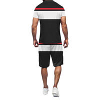 Summer New Men Casual Shorts Sets Short Sleeve T Shirt Shorts Solid Set Mens Brand Clothing 2 Piece Set