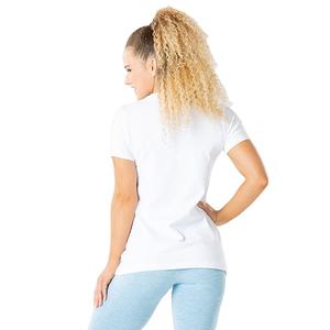 Camisetas Deportivas de Manga Corta para Mujer, de Alta Calidad, Ajustadas, Elásticas, Lisas, Personalizadas, al por Mayor, de Venta Caliente - Product Image 3