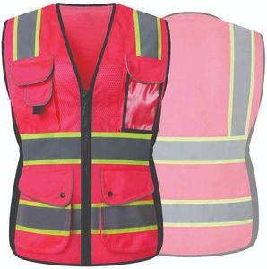 Chaleco DE SEGURIDAD amarillo de alta visibilidad Clase 3 ropa reflectante de malla sólida construcción Chaleco de seguridad de trabajo de alta visibilidad - Product Image 2
