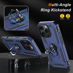 KIT custodia in TPU pesante compatibile con SAMSUNG con supporto ad anello e accessori di protezione Premium in Mica di cristallo - Product Image 2