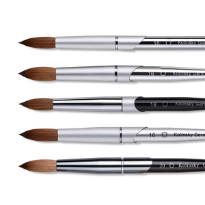 แปรงทำเล็บยอดนิยม ด้ามโลหะสีชมพู ประดับด้วยคริสตัลวิบวับ สำหรับทาสีเล็บ - Product Image 2