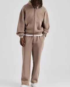 Custom 400 Gsm Sweat Suit with Acid Wash Distressed Embroidery Baggy <b>Trouser</b> and Hoodie Set Flared Tracksuit for <b>Women</b> 2026 - Product Image 3