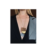 Collares con forro de forma cuadrada para mujer, colgante de cuentas largas de madera, collar llamativo, el mejor regalo