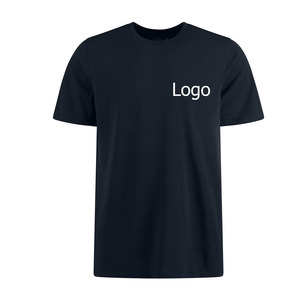 Camiseta Oversize Personalizada Azul Marino para Hombre y Mujer, de Algodón, Ajuste Holgado, Estilo Urbano, Informal, con Logo, Top de Verano - Product Image 1