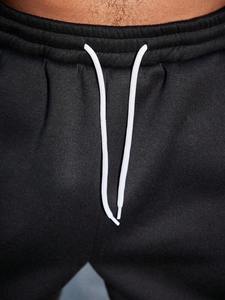 Conjunto de chándal de rayas blancas y negras con capucha y pantalones de Jogger de rayas laterales, traje informal de 2 uds para ropa deportiva de gimnasio, diseño de logotipo personalizado - Product Image 5