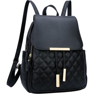 Women luxury genuine leather quilted backpack USA fashion market stylish travel work school everyday leather backpack - Product Image 2