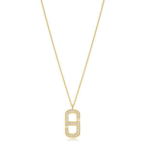 Collier avec pendentif en pierre de Zircon, Design géométrique, bijoux turcs en argent Sterling 925, vente en gros - Product Image 1