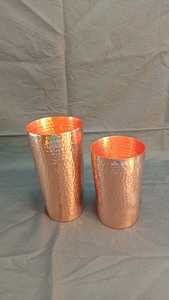 Ensemble de verres à eau en cuivre pur, fabriqués à la main, martelés à la main, pour les bienfaits pour la santé - Product Image 2