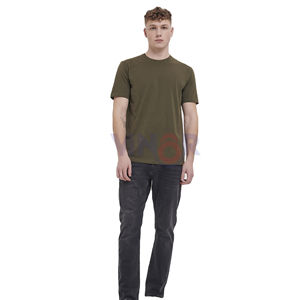 เสื้อยืดลำลองสำหรับผู้ชายผ้าคอตตอน100% เสื้อเจอร์ซีย์แขนสั้นกันยับสำหรับเสื้อผ้าแนวสตรีทผ้าคอตตอนออกแบบได้ตามต้องการ - Product Image 1