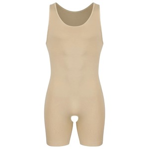 ชุดบอดี้สูทแขนยาวสุดเซ็กซี่ของผู้ชายจัมพ์สูทเสื้อกล้ามมวยปล้ำชิ้นเดียวชุดหมีตัวติดกันแนบเนื้อเนื้อเนื้อเนื้อโปร่งแสงน้ำมันเงางาม - Product Image 6