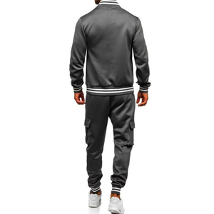 Conjunto Deportivo de Invierno para Hombre, de Cuero Genuino Premium, con Capucha y Transpirable, Chaqueta y Pantalón de Cuero de Lujo, Moda Urbana - Product Image 2