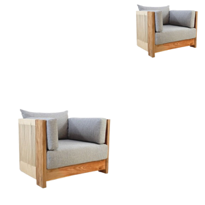 โซฟาไม้แข็งหนึ่งที่นั่งสำหรับบ้านและโรงแรมทำจากอินโดนีเซียง่ายและทันสมัย - Product Image 5