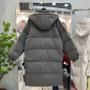 2024ใหม่เสื้อฮู้ดถักยาวปานกลาง, เสื้อแจ็กเก็ตฤดูหนาวทรงหลวมพอดีเข่าหนายาวปานกลางสามารถถอดออกได้กันน้ำกันลมระบายอากาศได้ดี - Product Image 1