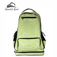 Sac à dos de sport personnalisable pour femme, avec compartiments, paillettes, bretelles arquées, poignée rétractable et fermeture éclair