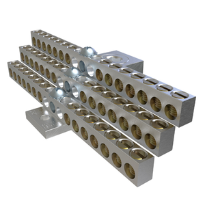 2024 borniers à fil double rangée 150A barres omnibus en aluminium bloc de Distribution au sol barres de mise à la terre pour le câblage d'alimentation - Product Image 3