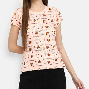 เสื้อยืดพิมพ์ลายสำหรับผู้หญิงเสื้อยืดผู้หญิงพิมพ์ลายสไตล์คอกลมด้วยการออกแบบที่เป็นธรรมชาติแรงบันดาลใจจากธรรมชาติ - Product Image 1