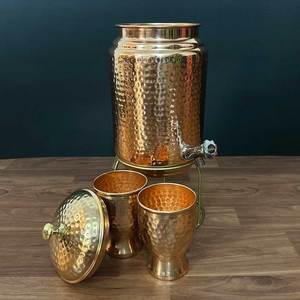 Dispensador de agua de cobre más vendido Uso de gimnasio hecho a mano Artesanía India Calidad superior - Product Image 2